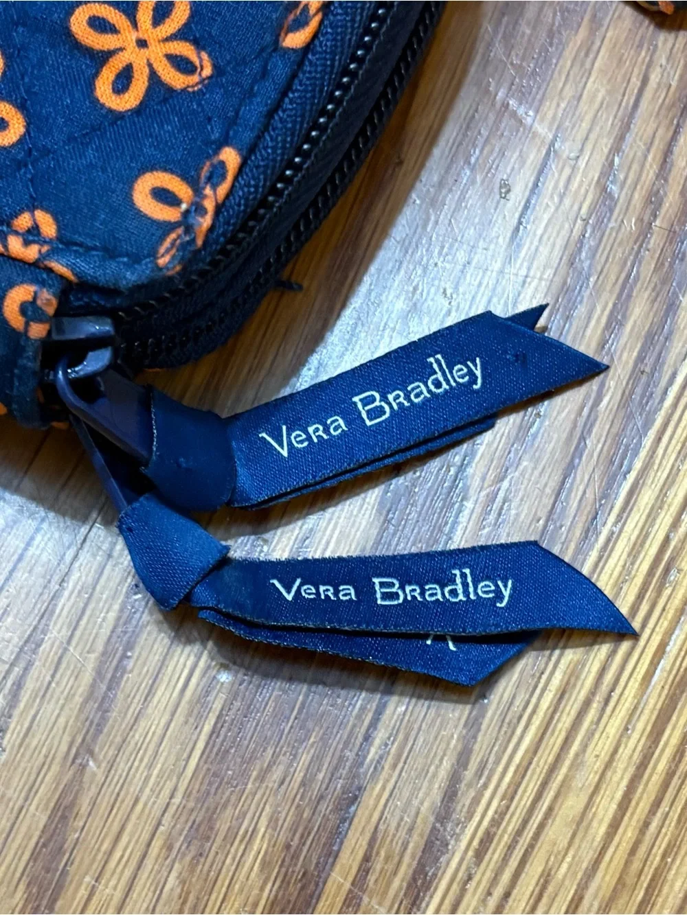 Vera Bradley Syracuse Orange University Double Zip Wristlet Wallet